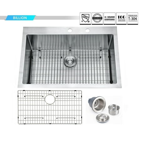 16 gauge top mount stainless steel kitchen sinks handmade stainless billion 33 16 gauge top mount stainless steel kitchen sinks handmade stainless billion 33